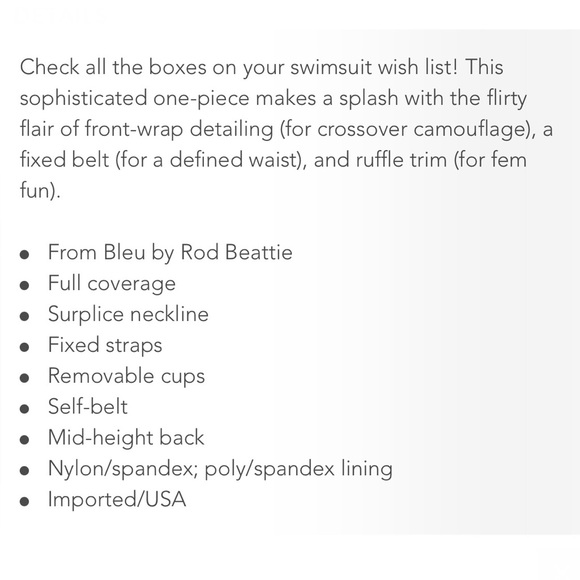 Bleu Rod Beattie Surplice Ruffle One Piece - Picture 16 of 16